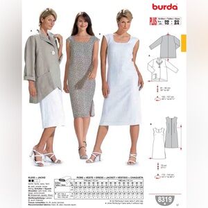 🧵 2 for 22$ 🧵 BURDA Sewing Pattern 8319
